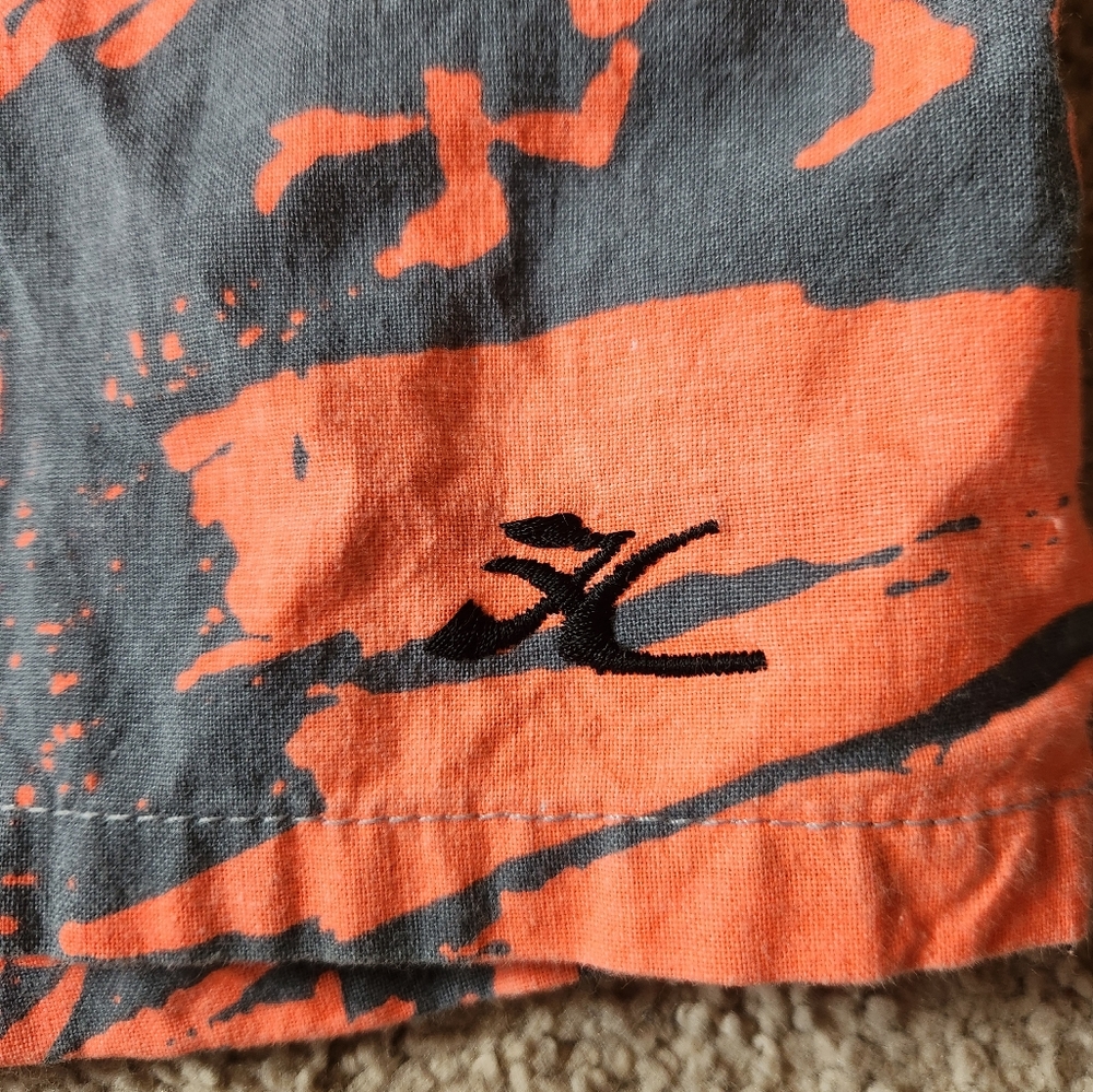 Vintage Mens Hobie Orange and Gray Swim Shorts Size L - Picture 3 of 7